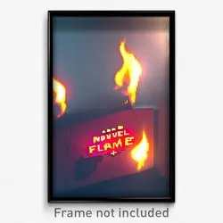 Pixel Art Poster - Novel Flame (8 Bit Psychedelic Trippy Weird Video Game Print)
