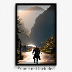 Pixel Art Poster - Advanced Highland (8 Bit Psychedelic Trippy Video Game Print)