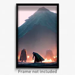 Pixel Art Poster - Monstrous Bivouac (8 Bit Psychedelic Trippy Video Game Print)