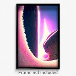 Pixel Art Poster - Warped Rift (8 Bit Psychedelic Trippy Weird Video Game Print)