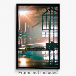 Pixel Art Poster - Dazzling Factory (8 Bit Psychedelic Trippy Video Game Print)