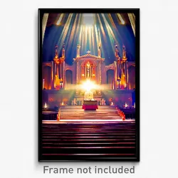 Pixel Art Poster - Stunning Tabernacle (8 Bit Psychedelic Video Game Print)