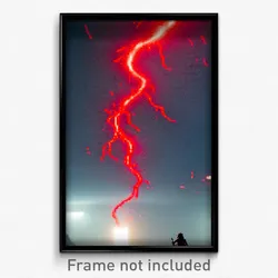 Pixel Art Poster - Red Storm (8 Bit Psychedelic Trippy Weird Video Game Print)