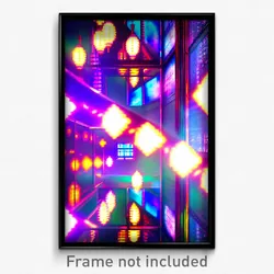 Pixel Art Poster - Kaleidoscopic Apothecary (8 Bit Psychedelic Video Game Print)