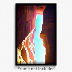 Pixel Art Poster - Square Canyon (8 Bit Psychedelic Trippy Video Game Print)