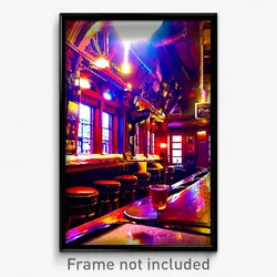 Pixel Art Poster - Fancy Pub (8 Bit Psychedelic Trippy Weird Video Game Print)