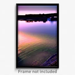 Pixel Art Poster - Calm Dam (8 Bit Psychedelic Trippy Weird Video Game Print)