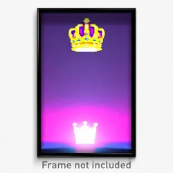 Pixel Art Poster - Nice Crown (8 Bit Psychedelic Trippy Weird Video Game Print)
