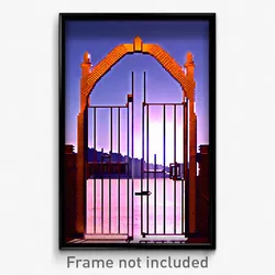 Pixel Art Poster - Advanced Gate (8 Bit Psychedelic Trippy Video Game Print)