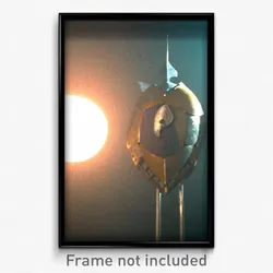 Pixel Art Poster - Cool Shield (8 Bit Psychedelic Trippy Weird Video Game Print)