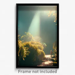 Pixel Art Poster - Unnatural Dreamscape (8 Bit Psychedelic Video Game Print)