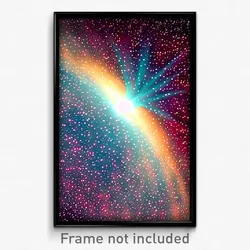 Pixel Art Poster - Dangerous Nebula (8 Bit Psychedelic Trippy Video Game Print)