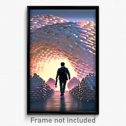 Pixel Art Poster - Rubbery Rise (8 Bit Psychedelic Trippy Video Game Print)