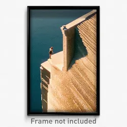 Pixel Art Poster - Tremendous Ledge (8 Bit Psychedelic Trippy Video Game Print)