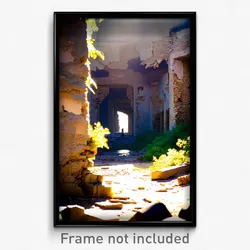 Pixel Art Poster - Rough Ruin (8 Bit Psychedelic Trippy Weird Video Game Print)