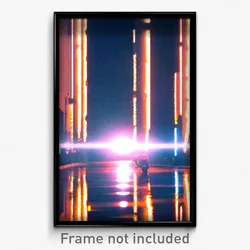 Pixel Art Poster - Reflecting Route (8 Bit Psychedelic Trippy Video Game Print)