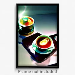 Pixel Art Poster - Interesting Hot Tea (8 Bit Psychedelic Video Game Print)
