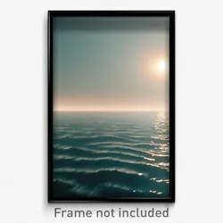 Pixel Art Poster - Drab Ocean (8 Bit Psychedelic Trippy Weird Video Game Print)