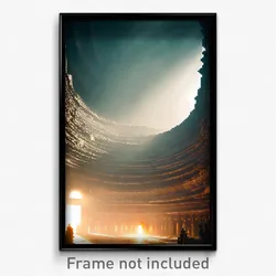 Pixel Art Poster - Cavernous Repository (8 Bit Psychedelic Video Game Print)
