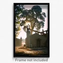 Pixel Art Poster - Rural Ossuary (8 Bit Psychedelic Trippy Video Game Print)