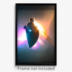Pixel Art Poster - Alive Shield (8 Bit Psychedelic Trippy Video Game Print)