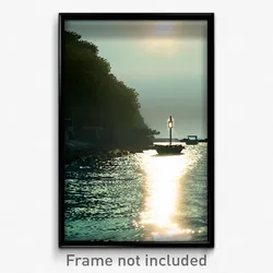 Pixel Art Poster - Narrow Shore (8 Bit Psychedelic Trippy Video Game Print)