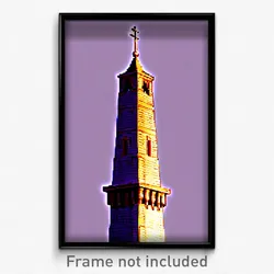 Pixel Art Poster - Glossy Belfry (8 Bit Psychedelic Trippy Video Game Print)