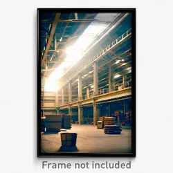 Pixel Art Poster - Energetic Warehouse (8 Bit Psychedelic Video Game Print)