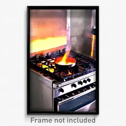 Pixel Art Poster - Active Stove (8 Bit Psychedelic Trippy Video Game Print)