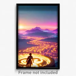 Pixel Art Poster - Infinite Tableau (8 Bit Psychedelic Trippy Video Game Print)