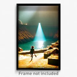 Pixel Art Poster - Underground Coast (8 Bit Psychedelic Trippy Video Game Print)