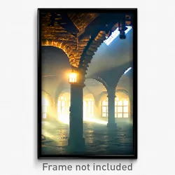Pixel Art Poster - Average Almshouse (8 Bit Psychedelic Trippy Video Game Print)