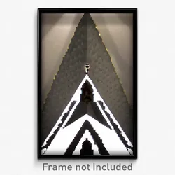 Pixel Art Poster - Triangular Ossuary (8 Bit Psychedelic Video Game Print)