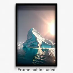 Pixel Art Poster - Admired Iceberg (8 Bit Psychedelic Trippy Video Game Print)