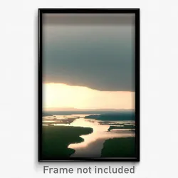 Pixel Art Poster - Gregarious Flood Plain (8 Bit Psychedelic Video Game Print)