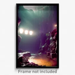 Pixel Art Poster - Damp Cavern (8 Bit Psychedelic Trippy Weird Video Game Print)