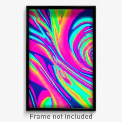 Pixel Art Poster - Swirly Vinyl (8 Bit Psychedelic Trippy Video Game Print)