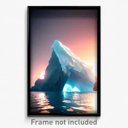 Pixel Art Poster - Adventurous Iceberg (8 Bit Psychedelic Video Game Print)