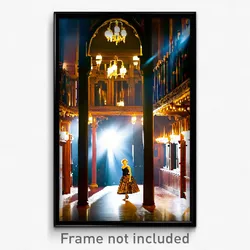 Pixel Art Poster - Glamorous Hamlet (8 Bit Psychedelic Trippy Video Game Print)