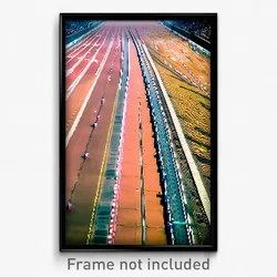 Pixel Art Poster - Magnificent Track (8 Bit Psychedelic Trippy Video Game Print)