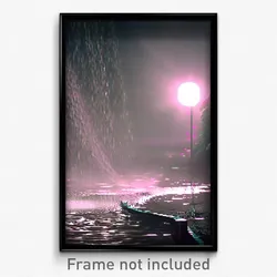 Pixel Art Poster - Watery Way (8 Bit Psychedelic Trippy Weird Video Game Print)