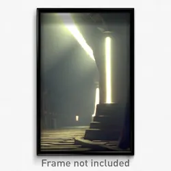 Pixel Art Poster - Dim Maze (8 Bit Psychedelic Trippy Weird Video Game Print)