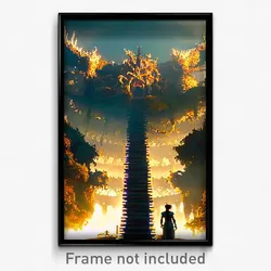 Pixel Art Poster - Elaborate Heath (8 Bit Psychedelic Trippy Video Game Print)
