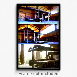 Pixel Art Poster - Fancy Sawmill (8 Bit Psychedelic Trippy Video Game Print)