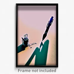 Pixel Art Poster - Creative Pen (8 Bit Psychedelic Trippy Video Game Print)