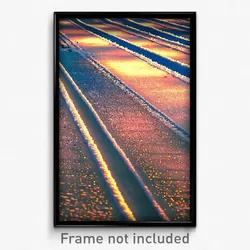 Pixel Art Poster - Frosty Track (8 Bit Psychedelic Trippy Video Game Print)