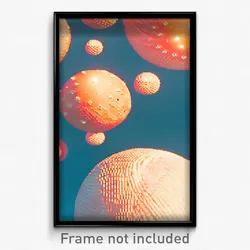 Pixel Art Poster - Spherical Harbour (8 Bit Psychedelic Trippy Video Game Print)