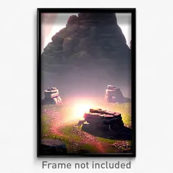 Pixel Art Poster - Bleak Dolmen (8 Bit Psychedelic Trippy Video Game Print)