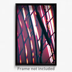Pixel Art Poster - Wire Frame Glitchy Wire (8 Bit Psychedelic Video Game Print)