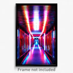 Pixel Art Poster - Unique Hallway (8 Bit Psychedelic Trippy Video Game Print)